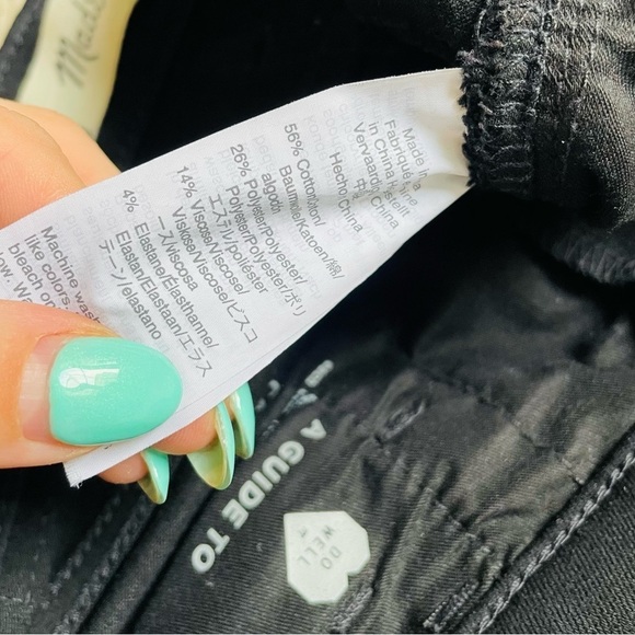 Madewell Black Ripped Knee 10" High Rise Jegging Jean - Picture 10 of 10